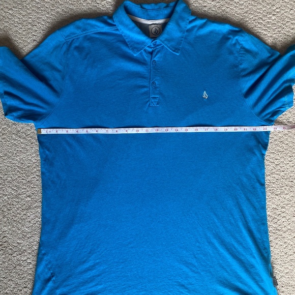Volcom Wowzer polo shirt short sleeve cotton blue XL - Picture 7 of 16